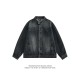 Vintage Retro Denim Jacket Unisex Oversized Distressed Coat for Men and Women