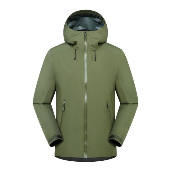 Men's Waterproof Hardshell Jacket for Outdoor Hiking & Casual Wear