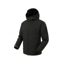 Men's 3-in-1 Waterproof Windproof Fleece Lined Softshell Jacket for Outdoor Hiking