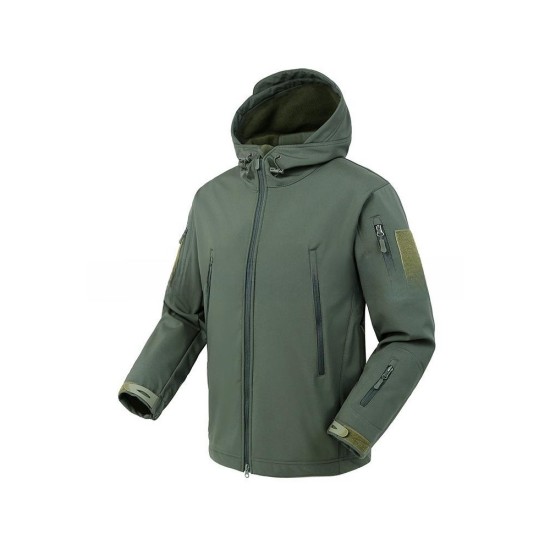 Men's 3-in-1 Waterproof Windproof Fleece Lined Softshell Jacket for Outdoor Hiking