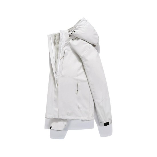 3-in-1 Waterproof Windproof Fleece Lined Jacket for Hiking & Outdoor Activities