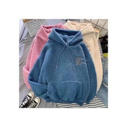 Cozy Fleece Sherpa Hoodie Women's Loose Fit Pullover Winter Jacket