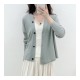 Elegant V-Neck Knit Cardigan for Women: Slimming Office Wear & Casual Chic Top