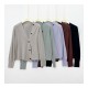 Elegant V-Neck Knit Cardigan for Women: Slimming Office Wear & Casual Chic Top