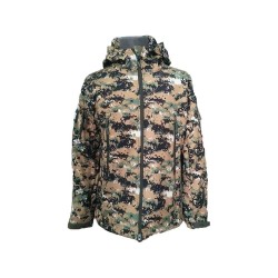Shark Skin Softshell Tactical Jacket | Windproof Waterproof Fleece-Lined 3-in-1 Outdoor Coat
