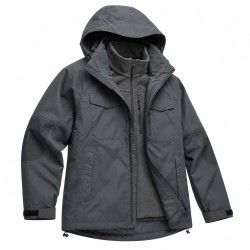 3-in-1 Detachable Hiking Jacket with Windproof & Water-Resistant Shell – Spring & Autumn Outdoor Gear