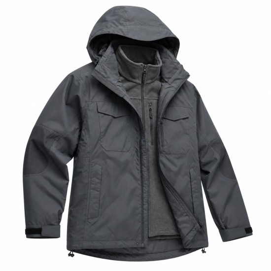 3-in-1 Detachable Hiking Jacket with Windproof & Water-Resistant Shell – Spring & Autumn Outdoor Gear