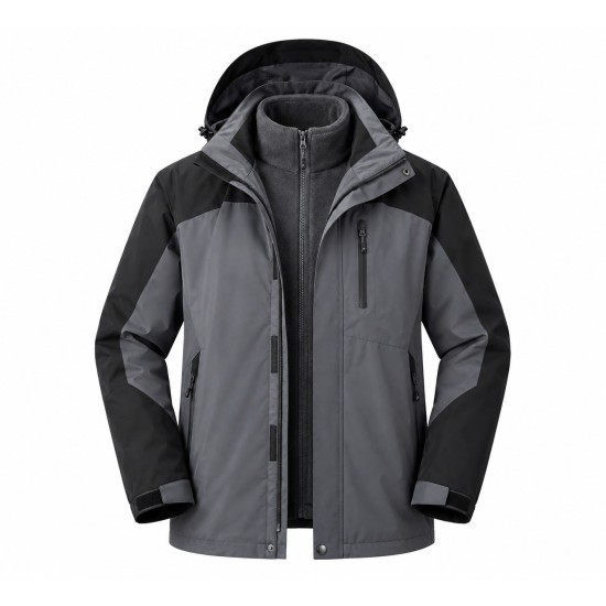 3-in-1 Mountain Shell Jacket for Women & Men | Waterproof Windproof Ski & Hiking Coat