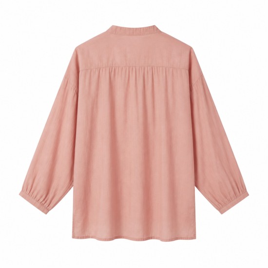 Women's Pink Loose-Fit Ice Silk Sun Shirt UPF Sun Protection Summer Cooling Blouse