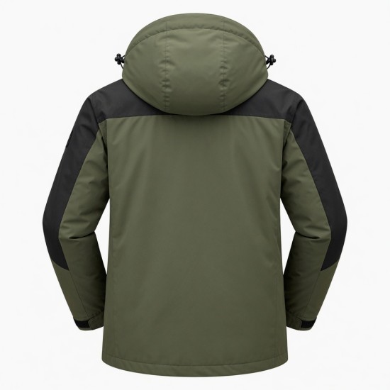 Waterproof Windproof 3-in-1 Fleece-Lined Jacket for Men | All-Season Thermal Winter Coat & Outdoor Hiking Shell